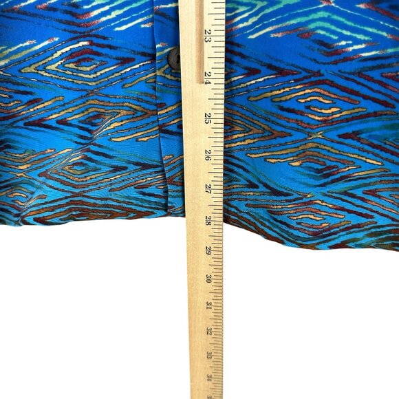 Vintage Pineapple Connection Hawaiian Shirt Men S Blue Disco Short Sleeve - Picture 10 of 10